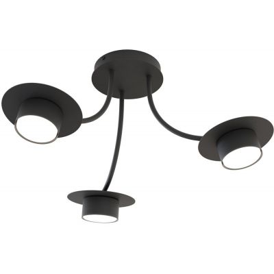 Emibig Enso lampa podsufitowa 3x12 W czarna 1445/3