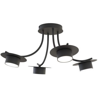 Emibig Enso lampa podsufitowa 4x12 W czarna 1445/4