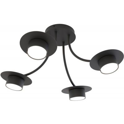 Emibig Enso lampa podsufitowa 4x12 W czarna 1445/4