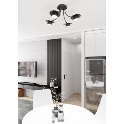 Emibig Enso lampa podsufitowa 4x12 W czarna 1445/4