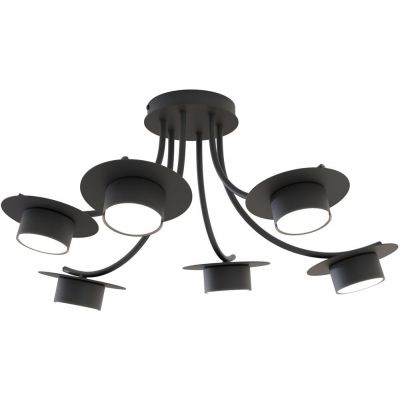 Emibig Enso lampa podsufitowa 6x12 W czarna 1445/6