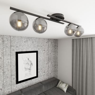 Emibig Kairo lampa podsufitowa 4x10 W grafitowa 1447/4