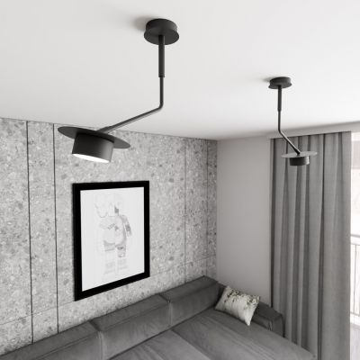 Emibig Mizu lampa podsufitowa 1x12 W czarna 1448/1