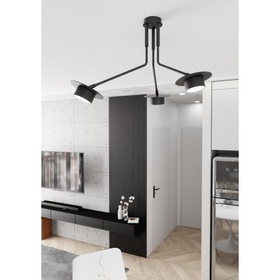 Emibig Mizu lampa podsufitowa 3x12 W czarna 1448/3