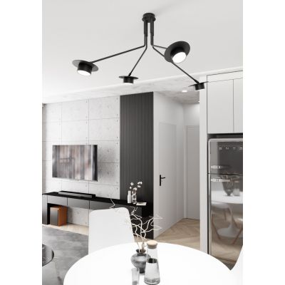 Emibig Mizu lampa podsufitowa 4x12 W czarna 1448/4