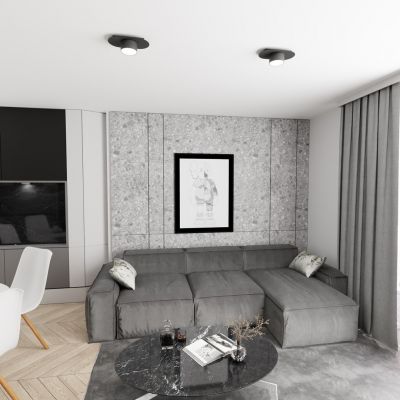 Emibig Stilo lampa podsufitowa 1x12 W czarna 1449/1