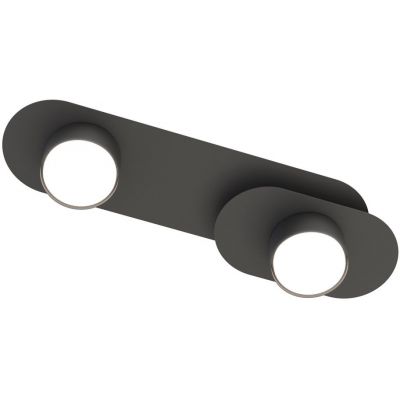 Emibig Stilo lampa podsufitowa 2x12 W czarna 1449/2