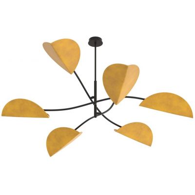 Emibig Lotus lampa podsufitowa 6x10 W musztardowy 1460/6