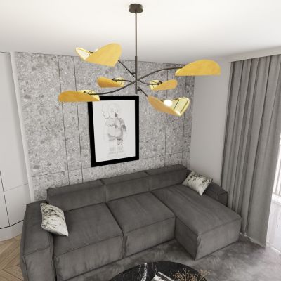 Emibig Lotus lampa podsufitowa 6x10 W musztardowy 1460/6