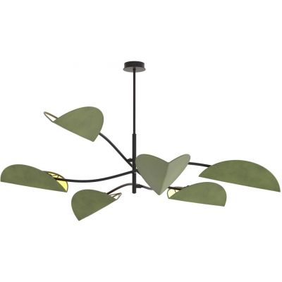 Emibig Lotus lampa podsufitowa 6x10 W zielona 1461/6