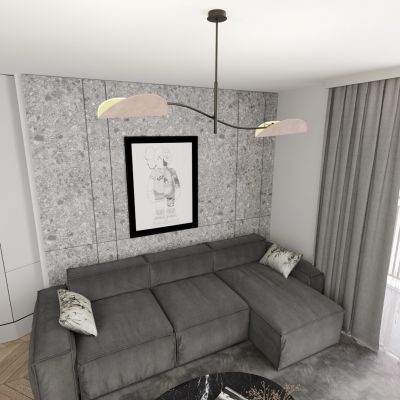 Emibig Lotus lampa wisząca 2x10 W szary 1462/2