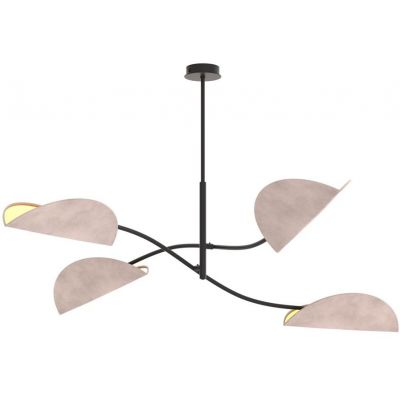 Emibig Lotus lampa podsufitowa 4x10 W szara 1462/4