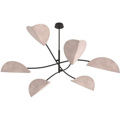 Emibig Lotus lampa podsufitowa 6x10 W szara 1462/6