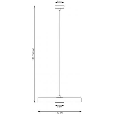Emibig Solis lampa wisząca 1x12 W czarna 1464/1S