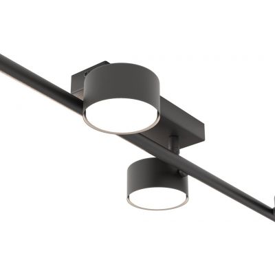 Emibig Bet lampa podsufitowa 4x12 W czarna 1467/4