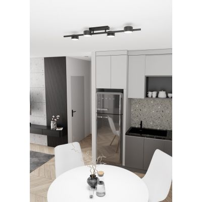 Emibig Bet lampa podsufitowa 4x12 W czarna 1467/4