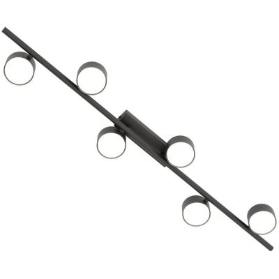 Emibig Bet lampa podsufitowa 6x12 W czarna 1467/6