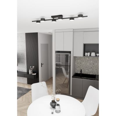 Emibig Bet lampa podsufitowa 6x12 W czarna 1467/6