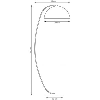 Emibig Arcos lampa stojąca 1x12 W czarna 1468/LP1