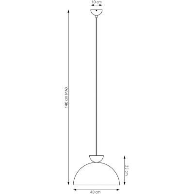 Emibig Lunaro lampa wisząca 1x12 W czarna 1471/1L