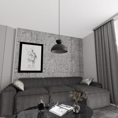 Emibig Lunaro lampa wisząca 1x12 W czarna 1471/1L