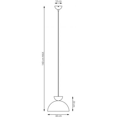 Emibig Lunaro lampa wisząca 1x12 W czarna 1471/1S