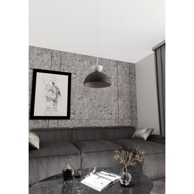 Emibig Lunaro lampa wisząca 1x12 W biała-czarna 1472/1L