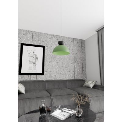 Emibig Lunaro lampa wisząca 1x12 W czarna-zielona 1473/1S