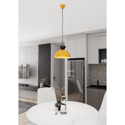 Emibig Lunaro lampa wisząca 1x12 W czarna-żółta 1474/1L