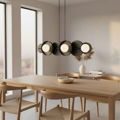 Emibig Model 6 Black lampa wisząca 6x8 W czarna 1486/6