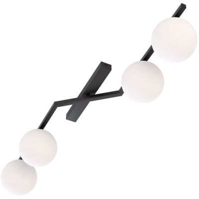 Emibig Naton lampa podsufitowa 4x10 W czarna 1508/4