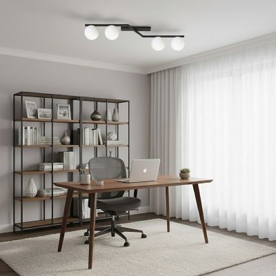 Emibig Naton lampa podsufitowa 4x10 W czarna 1508/4