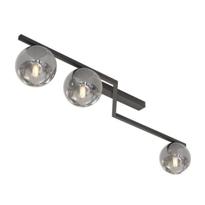 Emibig Naton lampa podsufitowa 3x10 W czarna-przydymiona 1509/3