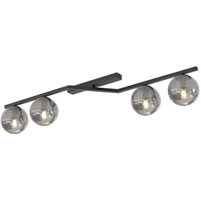 Emibig Naton lampa podsufitowa 4x10 W czarna/przydymiona 1509/4