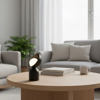 Emibig lampa stołowa 1x9 W czarna 1510/LN1