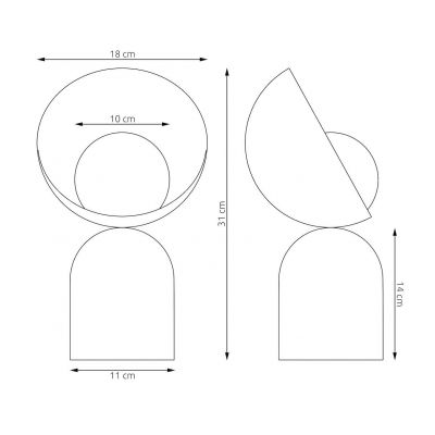 Emibig Boto lampa stołowa 1x8 W pomarańczowa 1514/LN1