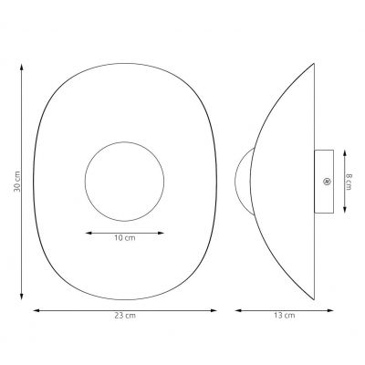 Emibig Fiero kinkiet 1x8 W czarny 1523/K1