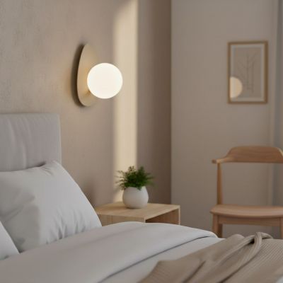 Emibig Ovo kinkiet 1x8 W beżowy 1529/K1