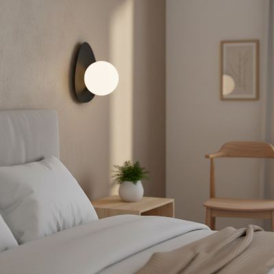 Emibig Ovo kinkiet 1x8 W czarny 1527/K1