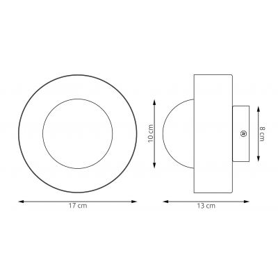 Emibig Lulu kinkiet 1x8 W biały 1538/K1