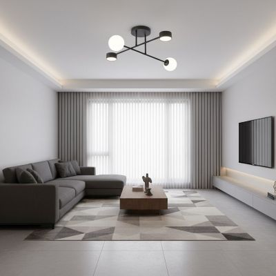 Emibig Holon lampa podsufitowa 4x8 W czarna 1558/4