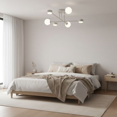 Emibig Holon lampa podsufitowa 6x8 W szara 1561/6