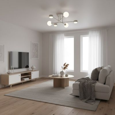 Emibig Holon lampa podsufitowa 6x8 W szara 1561/6