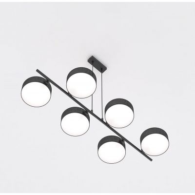 Emibig Drumz lampa wisząca 6x10 W czarna 1562/6