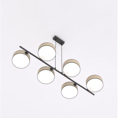 Emibig Drumz lampa wisząca 6x10 W beżowa 1565/6