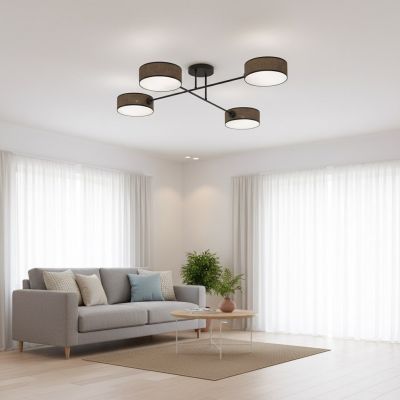 Emibig Maga lampa podsufitowa 4x10 W brązowa 1569/4