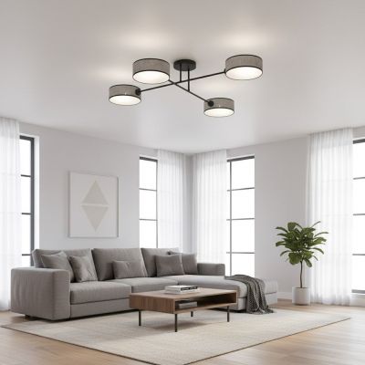 Emibig Maga lampa podsufitowa 4x10 W szara 1570/4