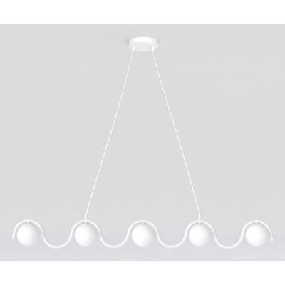 Emibig Sinus lampa wisząca 5x8 W biała 1583/5