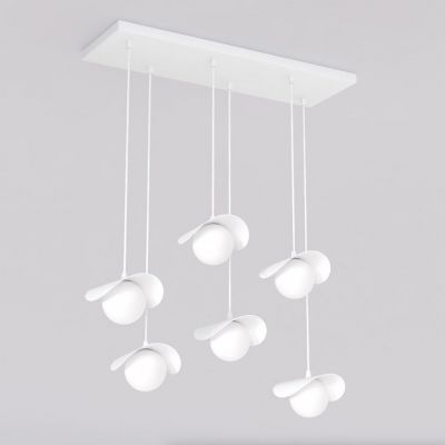 Emibig Ritual lampa wisząca 6x8 W biała 1584/6