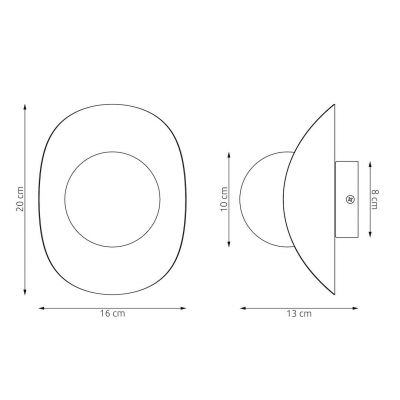 Emibig Fiero kinkiet 1x8 W czarny 1585/K1